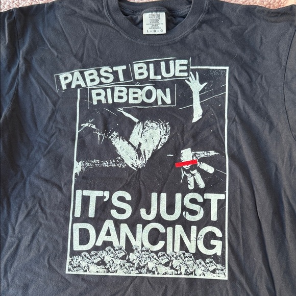 Pabst Blue Ribbon Black Dancing Graphic Tee - Picture 2 of 4